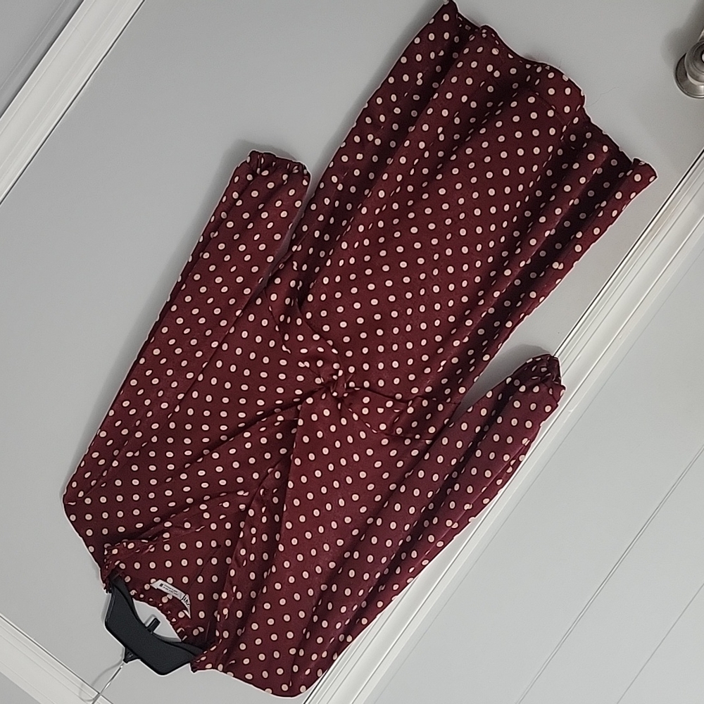 Zara polka dot holiday red dress